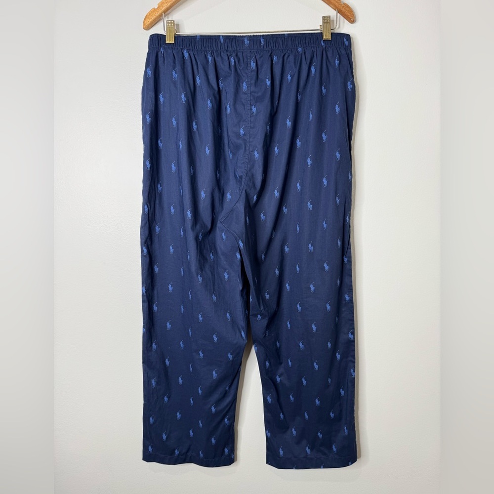 Polo Ralph Lauren Navy‎ Blue All Over Pony Print 100% Cotton Men’s Large - Picture 2 of 8